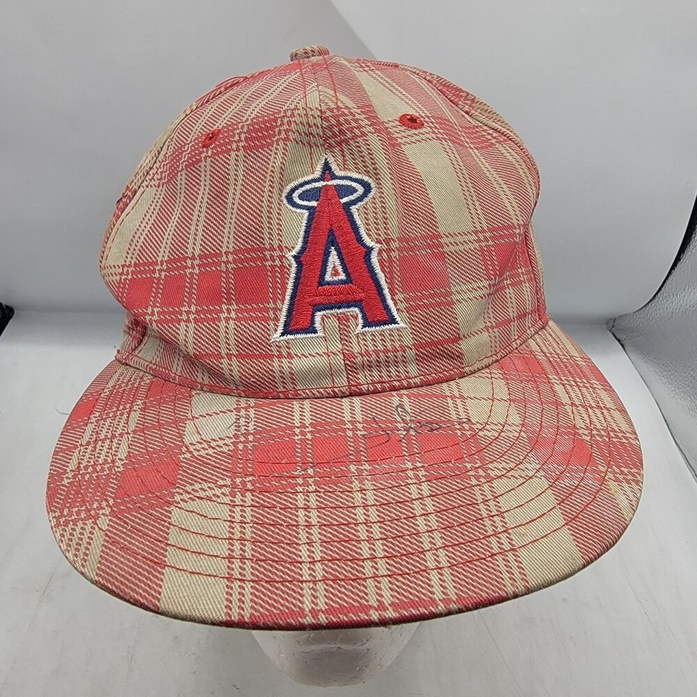Los Angeles Angels 50th Anniversary Plaid Baseball Hat Cap Casual Adjustable